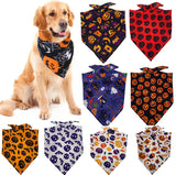 Spooky Paws Halloween Dog Bandanas – Washable Triangle Pet Scarfs