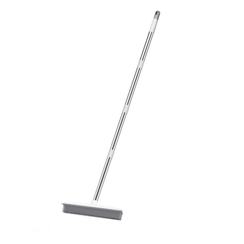 Pet Hair No-Scratch Rubber Broom – Carpet & Floor Cleaner