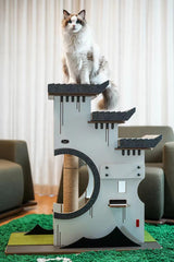 Petree Cat Scratcher Tower Home Furniture Cat Toys Tree Pets Sisal Post Climbing Frame Toy Cat Scratching Board Corrugated Paper