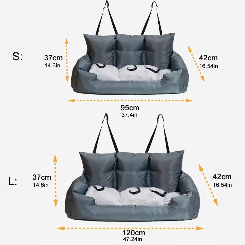 Travel Bolster Safety Large Dog Car Seat Bed for Cat Luxury Dog Beds Pet Backseat Cover Pet Beds Pet Seat Designer Dog Products