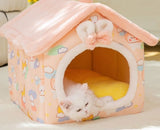 Foldable Dog House & Cat Bed – Warm Winter Villa for Pets