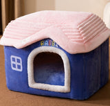 Foldable Dog House & Cat Bed – Warm Winter Villa for Pets