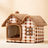 Foldable Dog House & Cat Bed – Warm Winter Villa for Pets