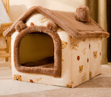 Foldable Dog House & Cat Bed – Warm Winter Villa for Pets