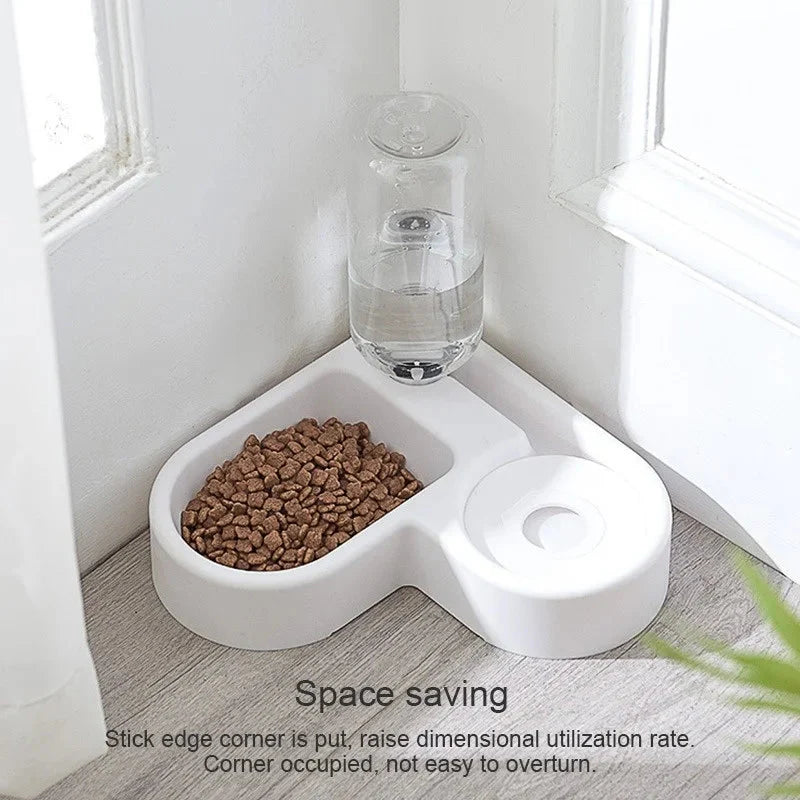 Automatic 2-in-1 Pet Feeder with Water Fountain – Convenient, No-Electricity Feeding Solution