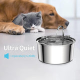 SmartFlow Stainless Steel Cat Water Fountain – Automatic Pet Drinking Dispenser