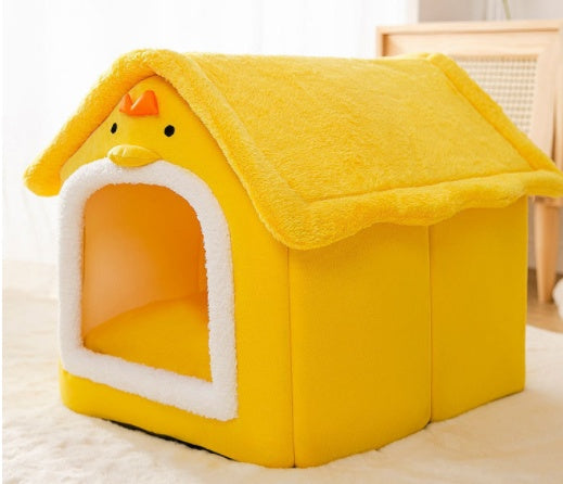 Foldable Dog House & Cat Bed – Warm Winter Villa for Pets