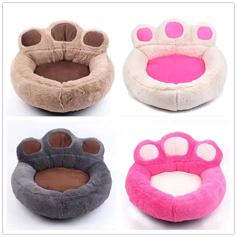 Paw-Shaped Washable Sleeping Dog Bed