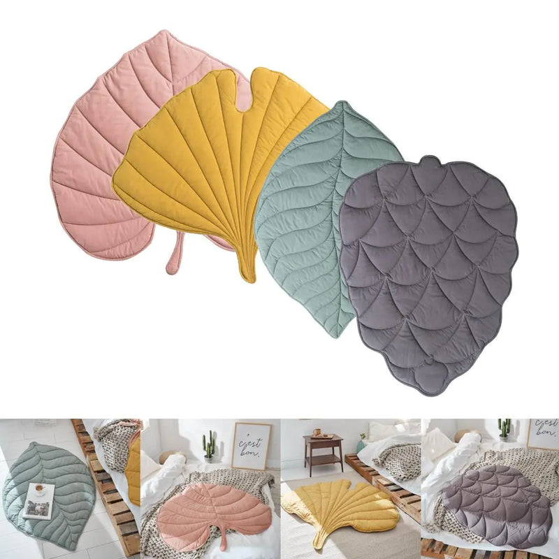 Leaf-Shaped Floor Kennel Pad & Blanket