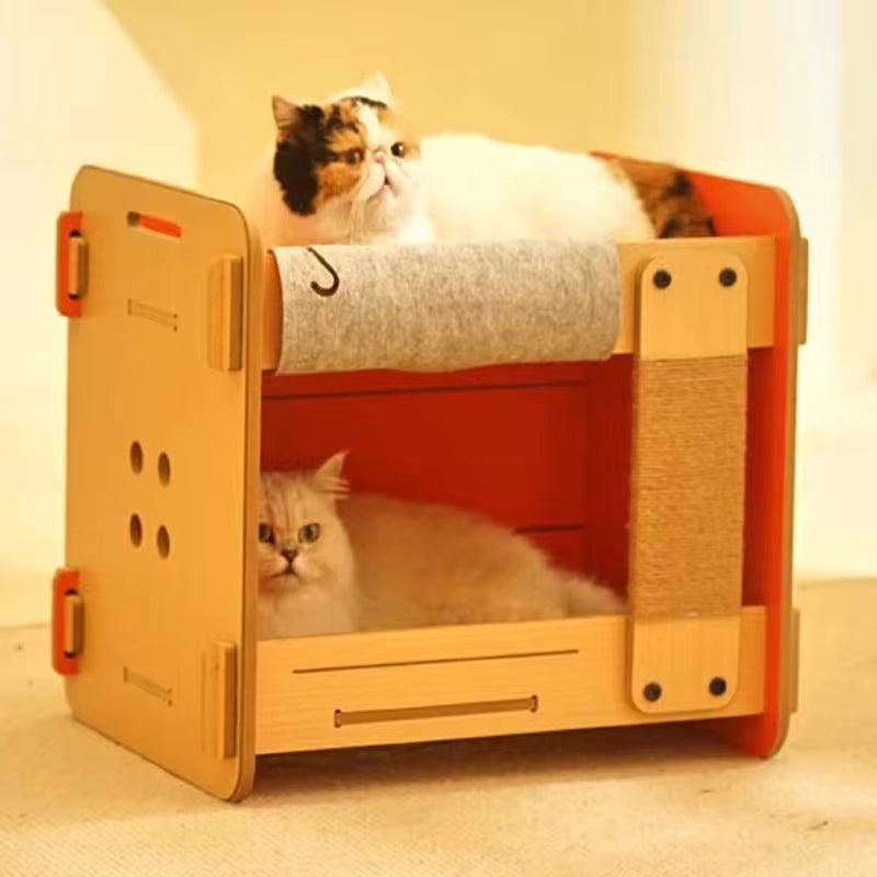 Petree Cat Scratcher Tower Home Furniture Cat Toys Tree Pets Sisal Post Climbing Frame Toy Cat Scratching Board Corrugated Paper