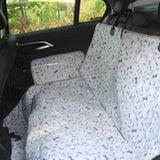 Back Seat Cover for Dogs – Bone Pattern, Waterproof Oxford Fabric Protector