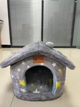 Foldable Dog House & Cat Bed – Warm Winter Villa for Pets