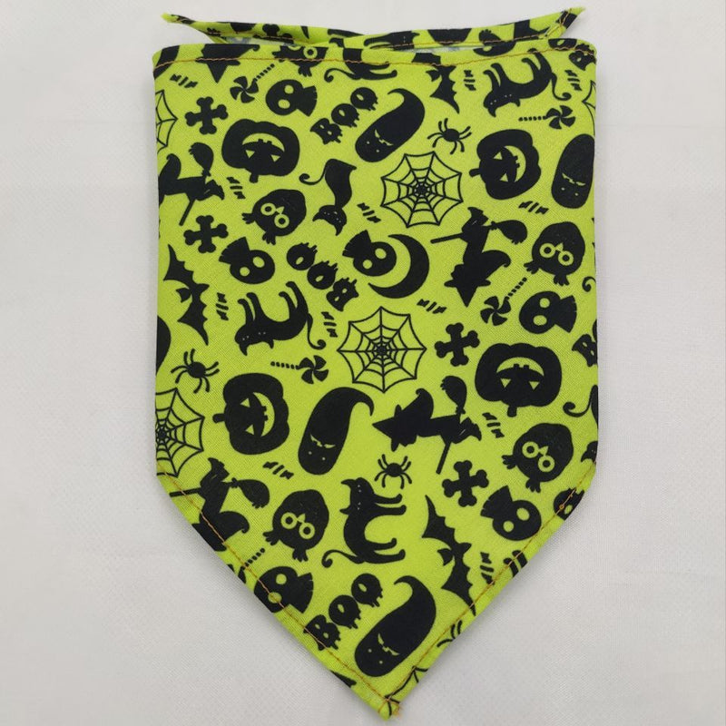 Spooky Paws Halloween Dog Bandanas – Washable Triangle Pet Scarfs