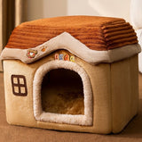 Foldable Dog House & Cat Bed – Warm Winter Villa for Pets