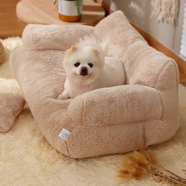 Luxury Plush Pet Bed Sofa – Warm Nest for Cats & Dogs