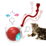 Cat playing with PawActivate Smart Play Ball, an interactive pet toy designed to entertain and engage pets with auto-rolling fun.