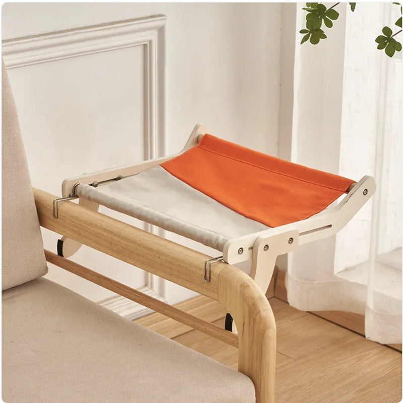 Wooden Cat Hanging Bed – Cozy Window & Balcony Retreat